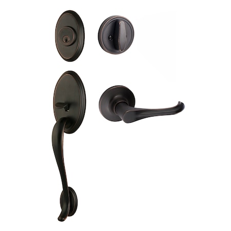 Sure-Loc Hardware Sure-Loc Hardware Aspen Handleset, Helena Dummy Lever, Vintage Bronze AN507-HA 11P